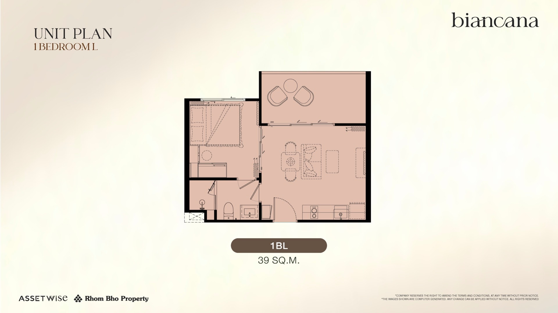 1 BEDROOM L