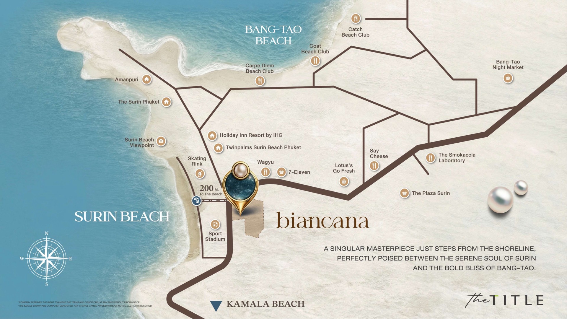 The Title Biancana location map
